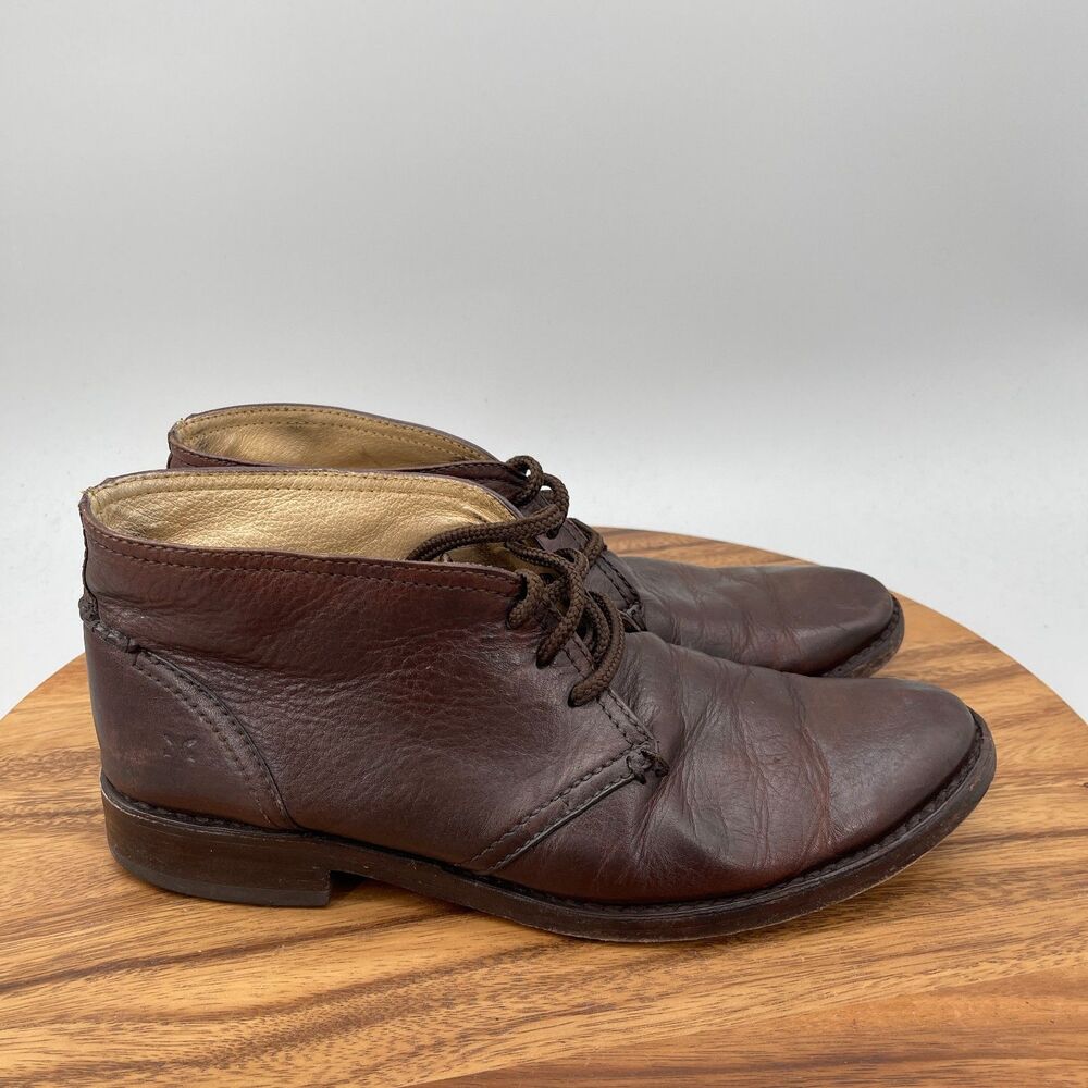 Frye Oliver Boots Mens Size 10.5 D Brown Leather Chukka Ankle Casual Preppy